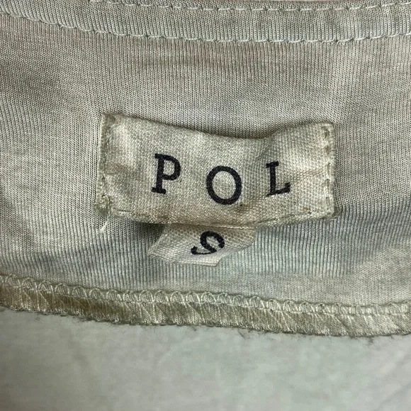 POL Green Crochet Trim Short Sleeve Blouse Top S - Picture 4 of 5